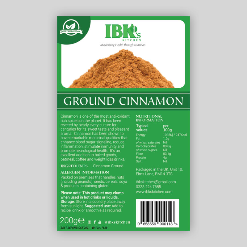 Ground Cinnamon IBK's Kitchen