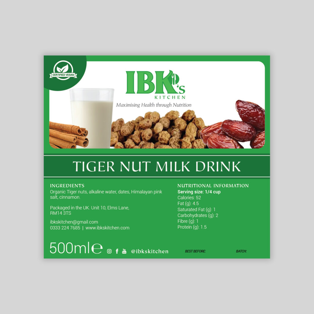 Tiger Nut Milk Drink 500ml IBK's Kitchen